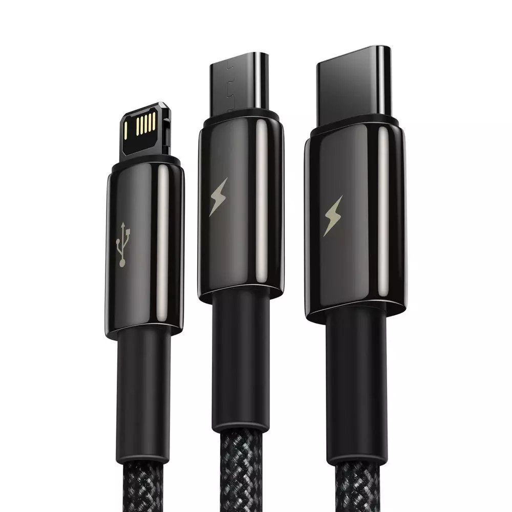 Baseus Tungsten 3w1 kabel USB - USB Typ C / Lightning / micro USB 3,5