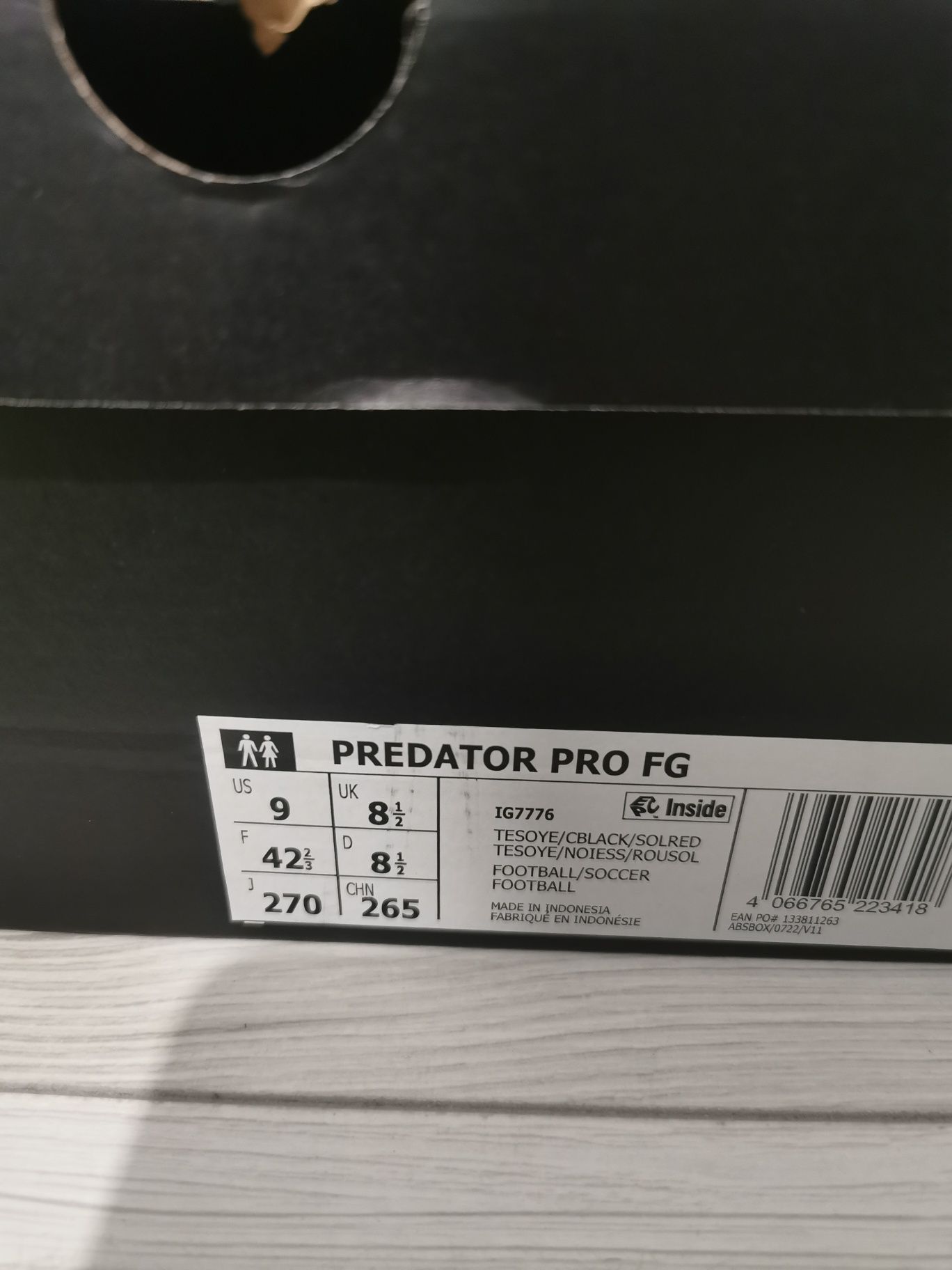 Adidas predator pro fg 42.5