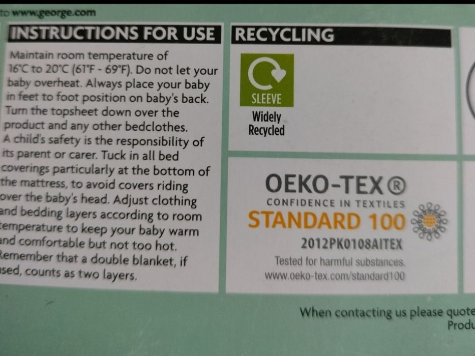 Jersey prześcieradła 2 szt jasno beżowe 28x75 George baby