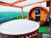 Wolny weekend domek kaszuby jacuzzi, balia, sauna beczka gorąca