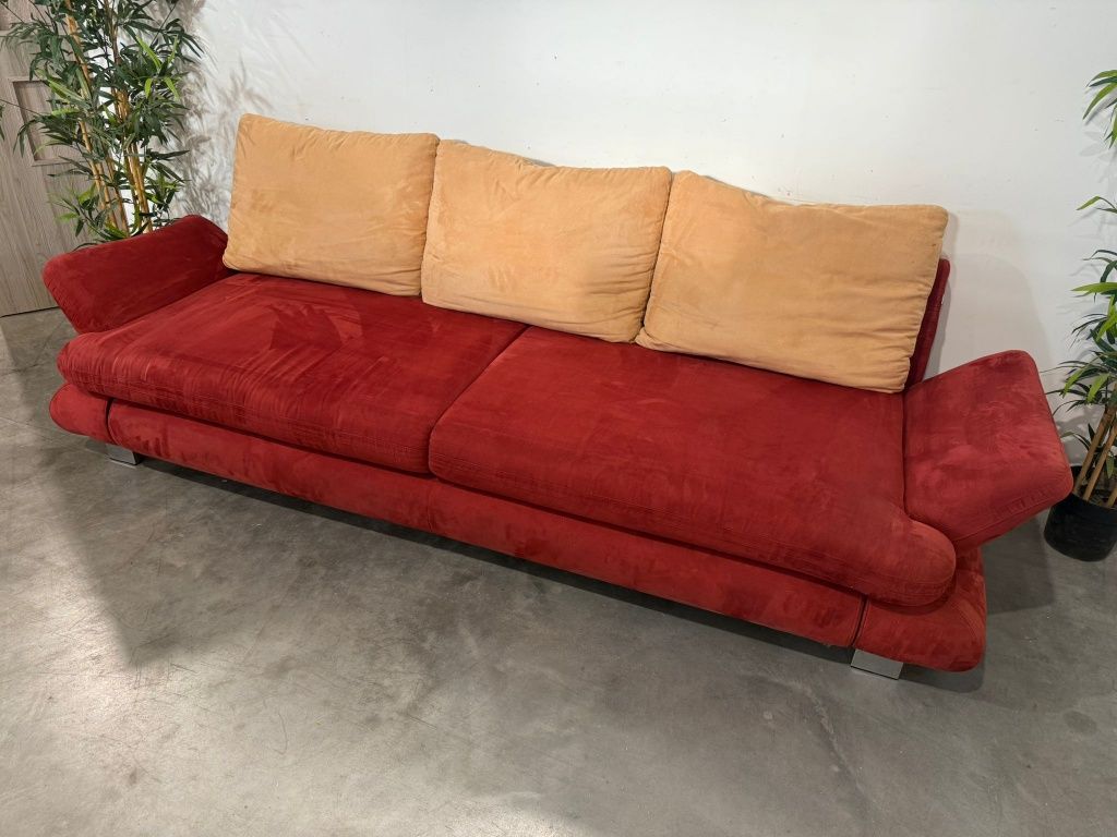 Fajna czerwona sofa Hukla z funkcją spania bdb stan dowóz