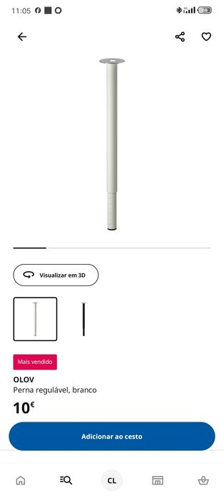 Secretaria IKEA 120*60 c/pernas ajustáveis