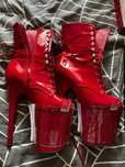 Pleaser Flamingo 1020 czerwone botki, 38