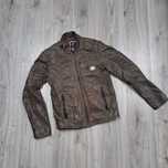 męska skórzana kurtka G Star RAW Leather MFD Biker Jacket S-M 
brązowy