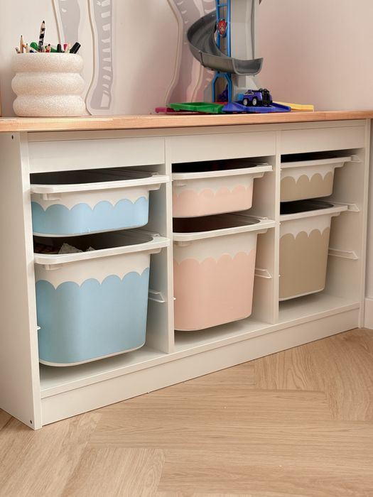 Naklejki na pudelka ikea trofast