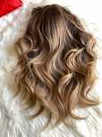 Peruka brąz blond USA jak naturalna pasemka medyczna alopecia