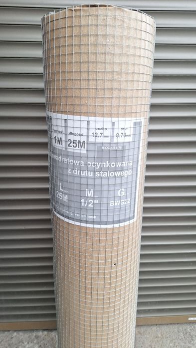 Siatka hodowlana ocynk. Super cena ! Oczko 9.5x9.5x07  rolka 25mb