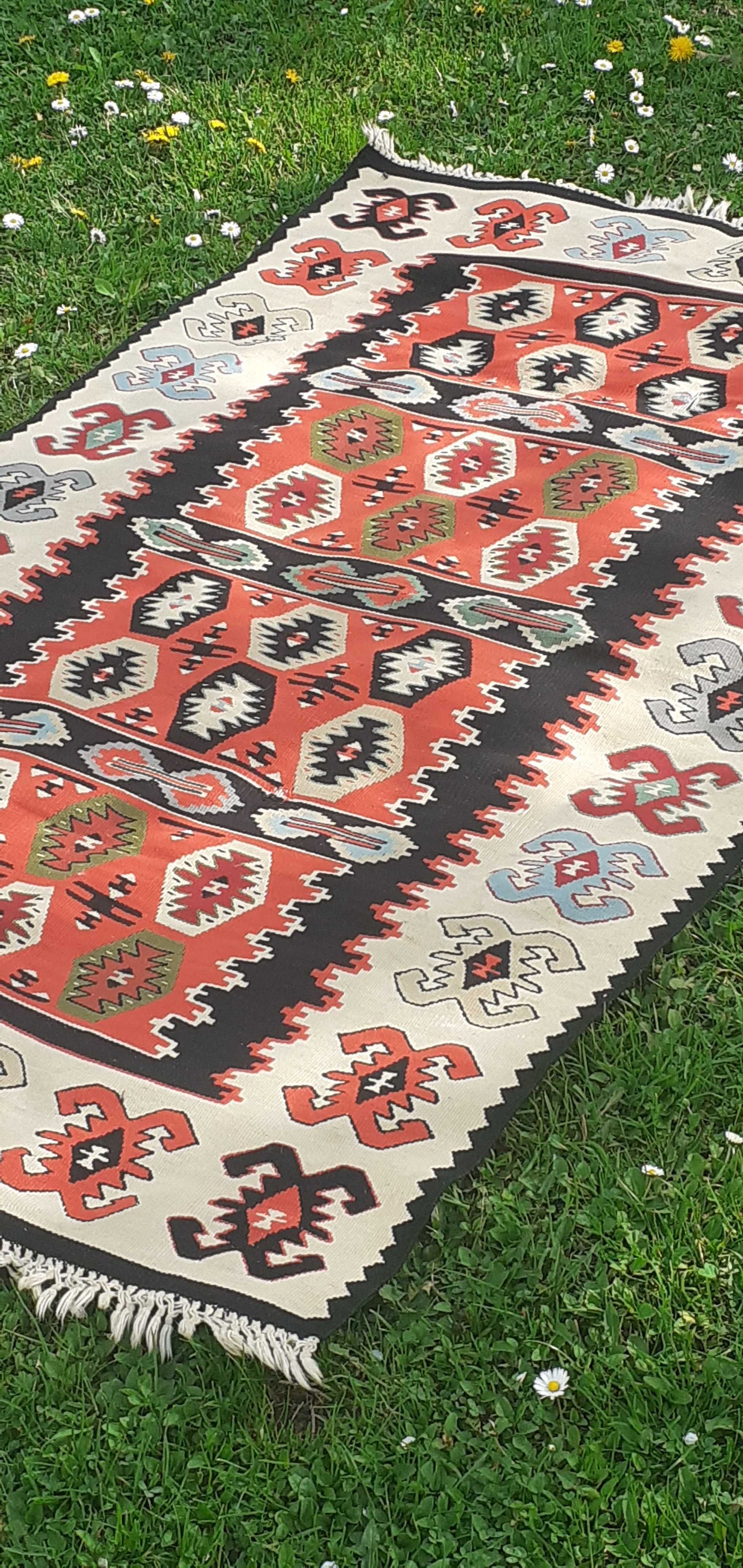 Kilim dywan tkany wełna vintage