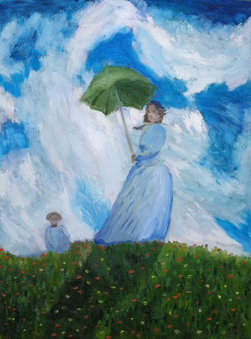 Моне "Дама з парасолькою"