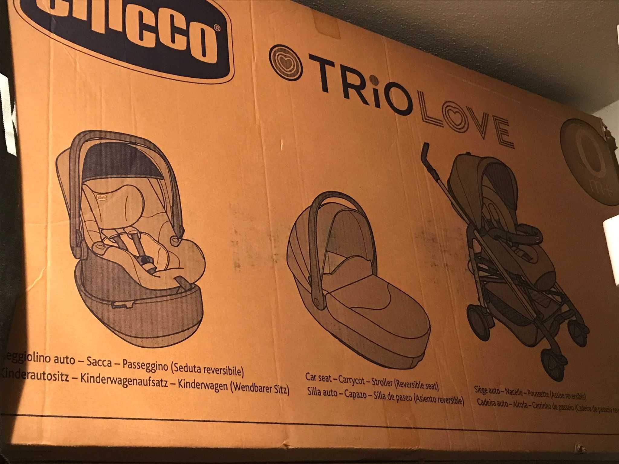 incrivel - conjunto trio love chicco - muito bom estado