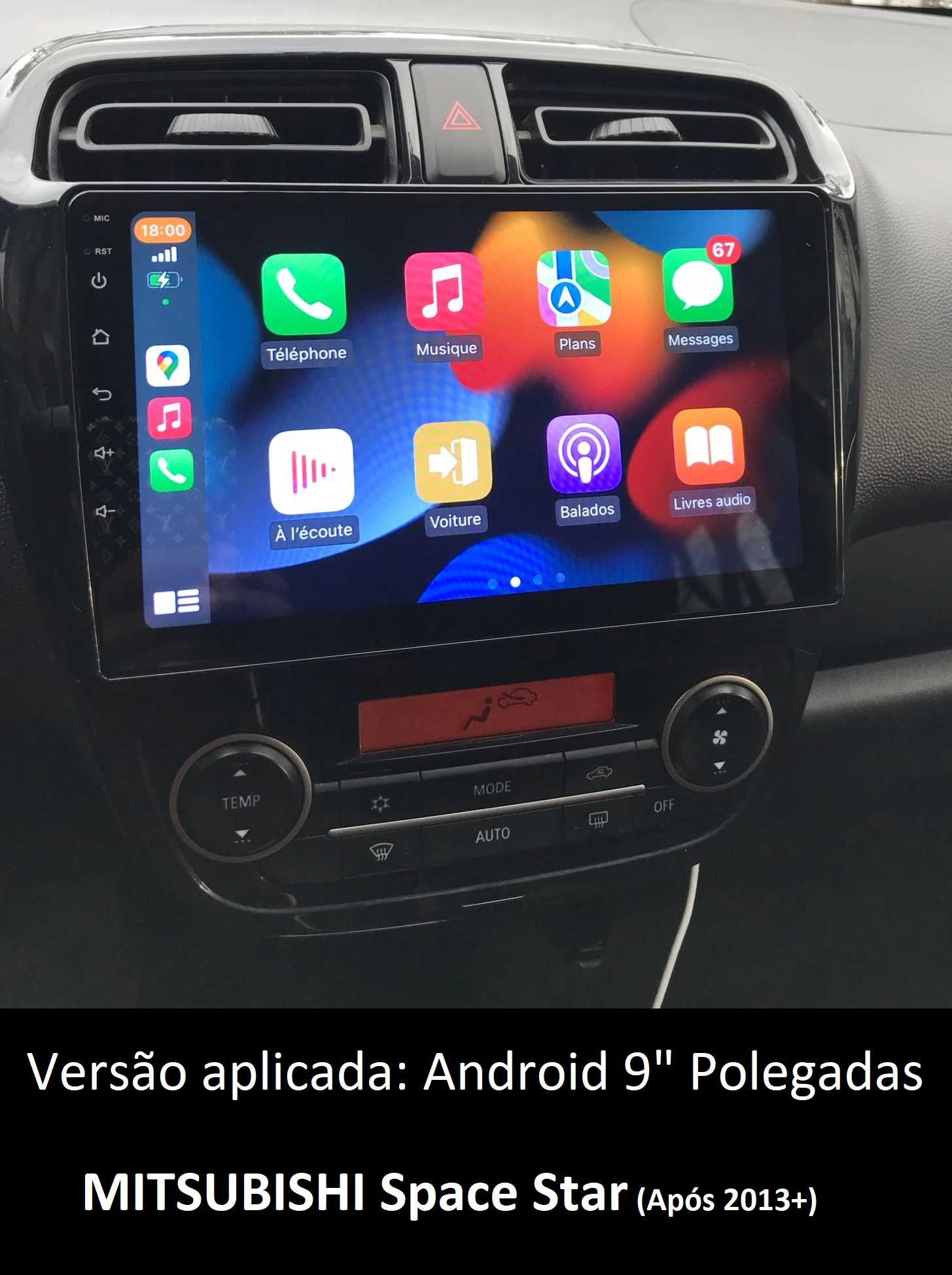 (NOVO) Rádio 2DIN • Mitsubishi SPACE STAR • Android • SpaceStar 4+32GB