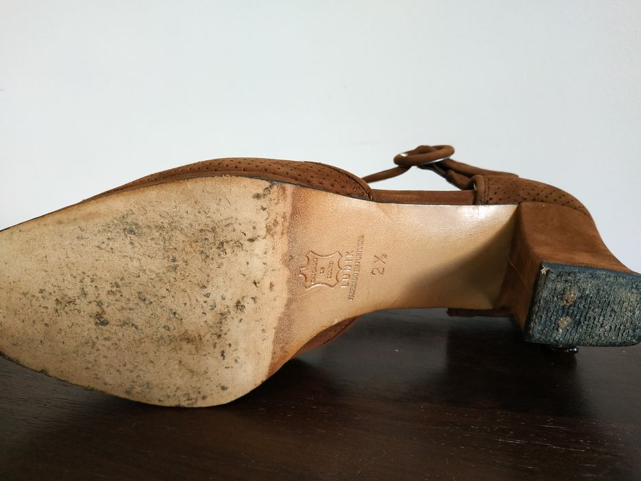 Sapatos tacão camurça VINTAGE