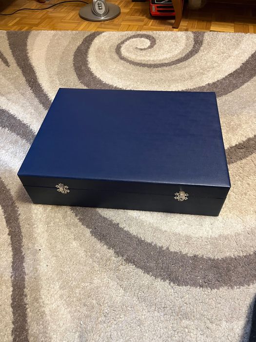 HEFRA - Kaseta/pudelko na sztućce 81 szt.Oryginalne.NOWE!Drewno