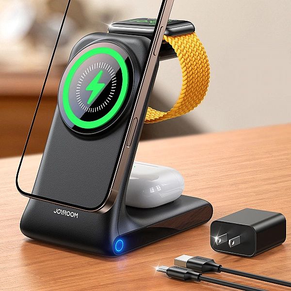 Ładowarka bezprzewodowa Joyroom JR-W15/3 w 1 stacja ładująca z MagSafe
