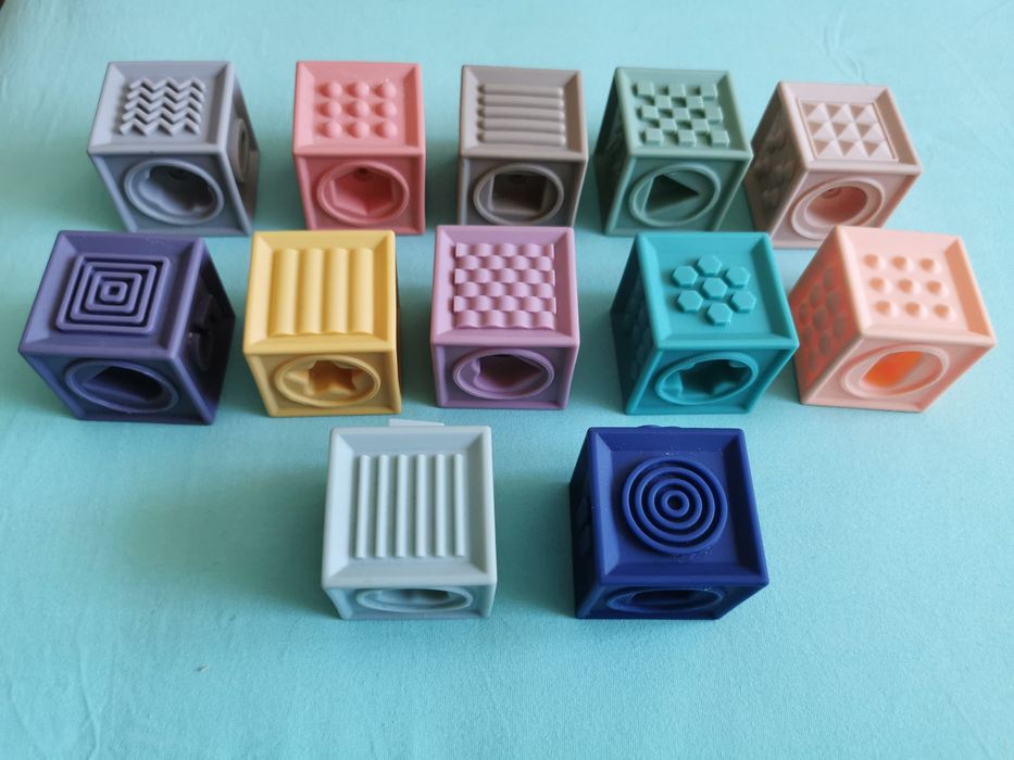 Klocki sensoryczne Zwierzęta Cyfry 12 Elementów