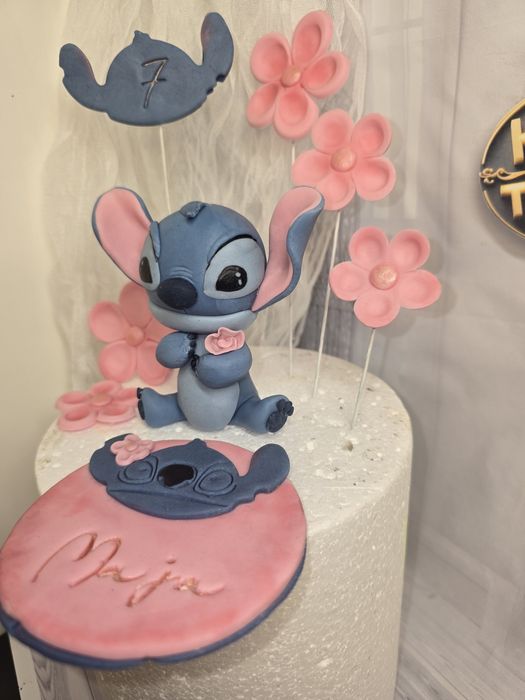 Stitch figurka na tort z masy cukrowej dekoracja dla dziecka