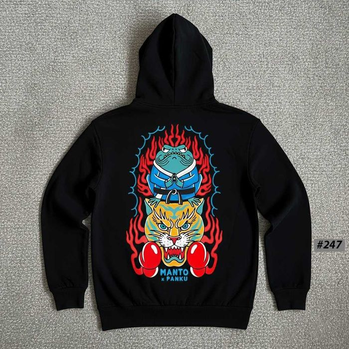 Новое MANTO Черное Худи • Кофта Зипка МАНТО x Panku Чорне