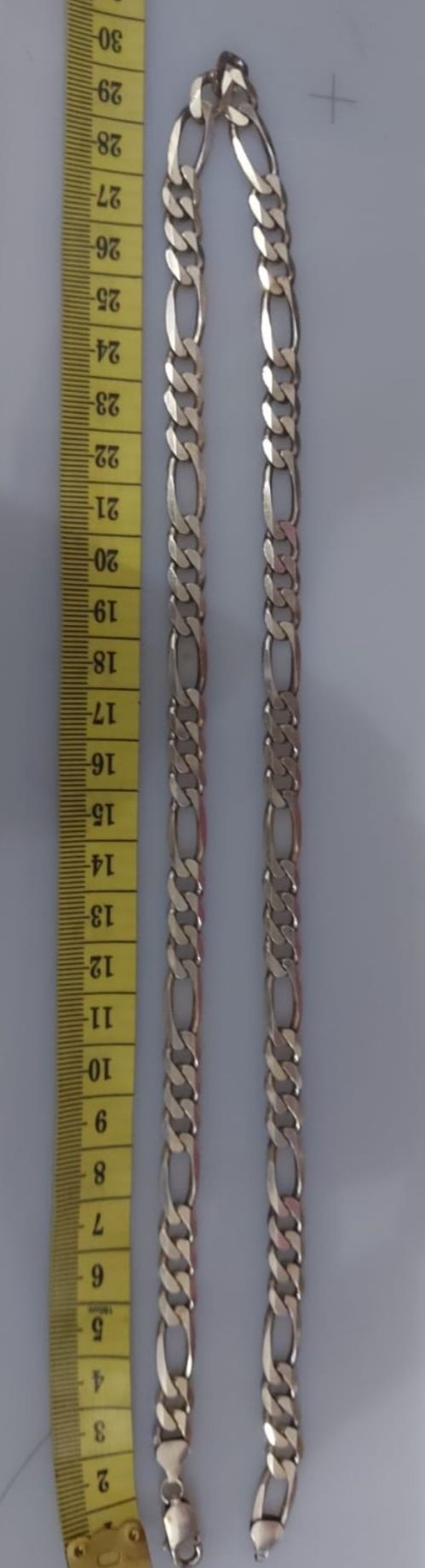 Srebrny łańcuszek próba 925 wzór Figaro 41 gram 60 cm.