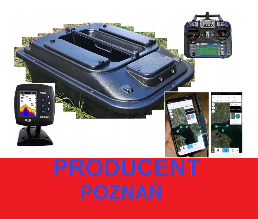 dwukomorowa ŁÓDKA ZANĘTOWA P2 70cm Echosonda + GPS X/Producent Poznań
