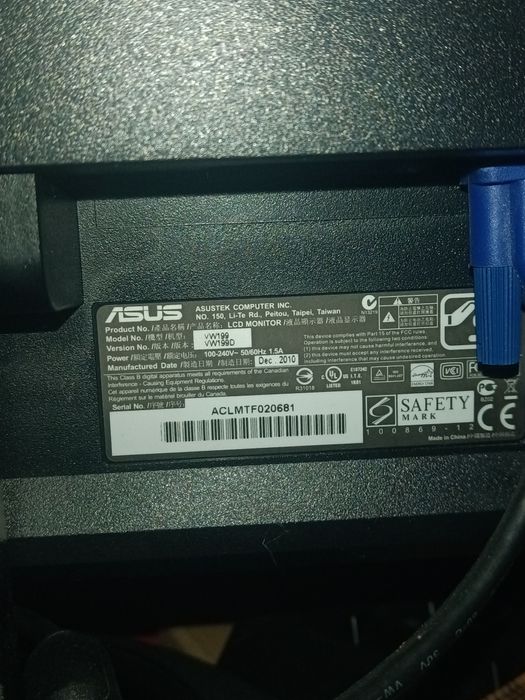 Monitor ASUS  20cali