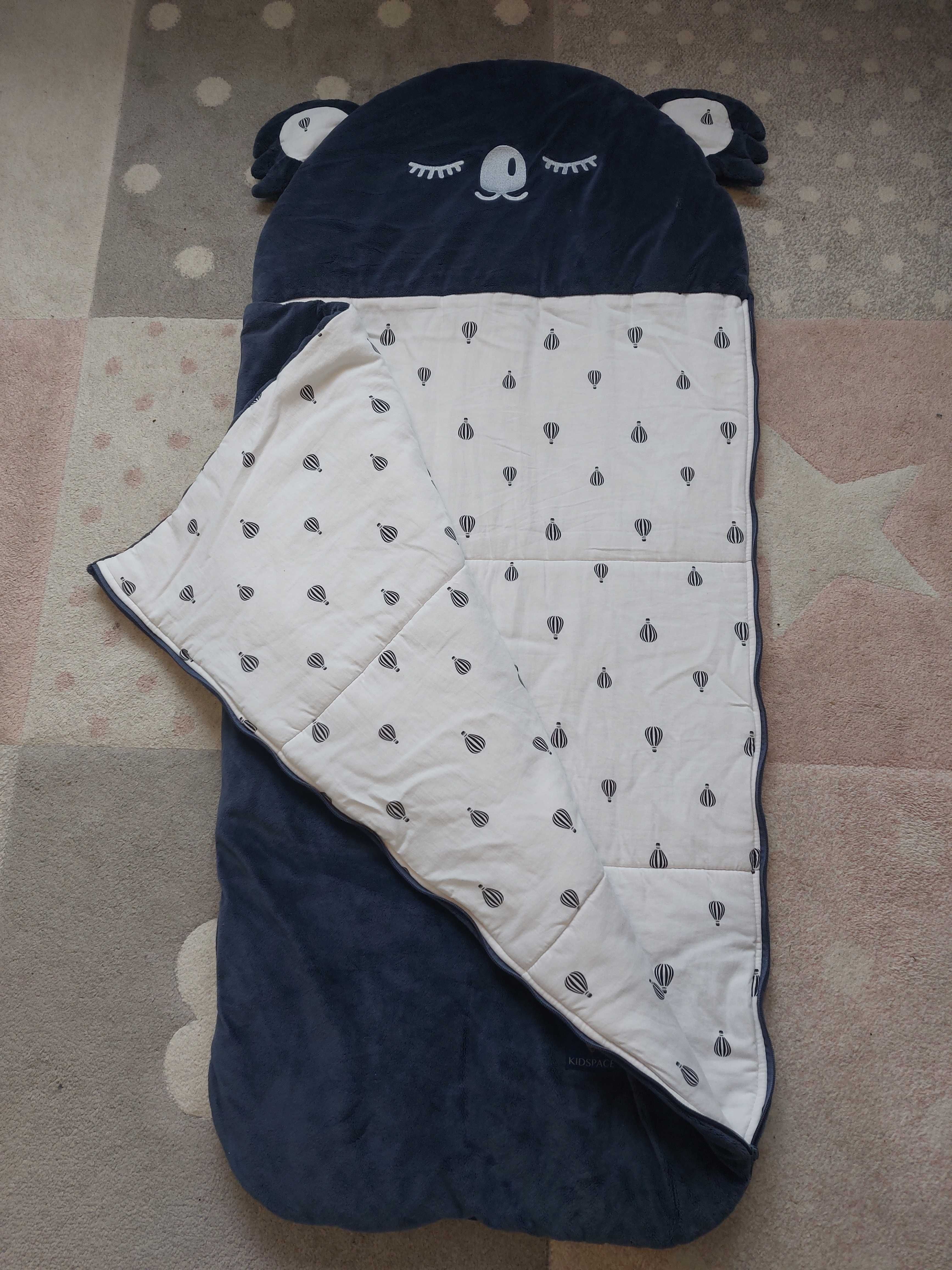 Śpiworek Kidspace Sleepover Granatowy Koala Miś S Small POKROWIEC