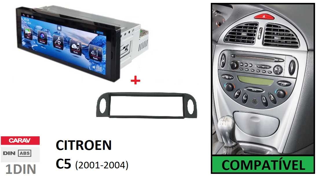 (NOVO) Rádio 1DIN • CITROEN C5 • (2001 a 2008) • Android GPS (2DIN)