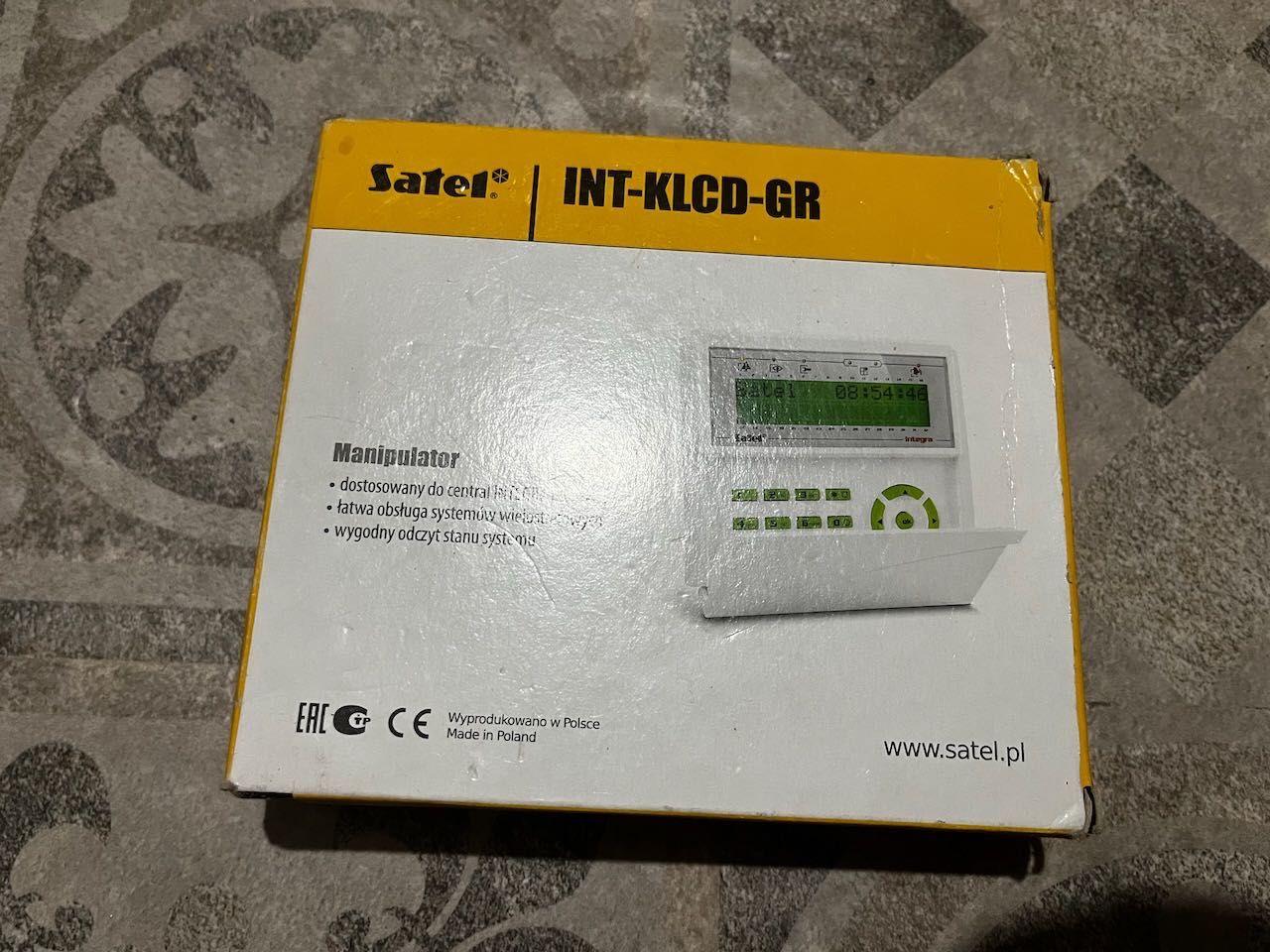 Satel Manipulator LCD INT-KLCD-GR klawiatura alarm