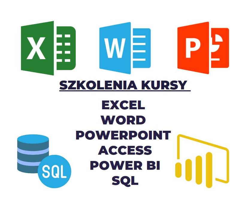 KURS szkolenie projekt EXCEL Word PowerPoint Access PowerBI SQL