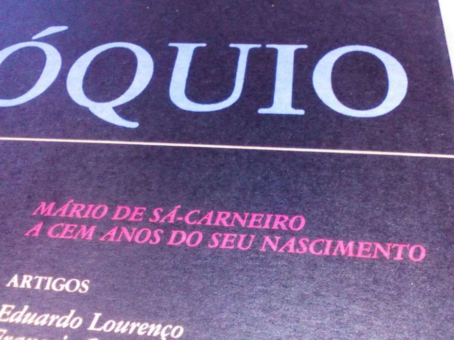 Mário de Sá Carneiro: Revista Colóquio Letras 116/ 117.