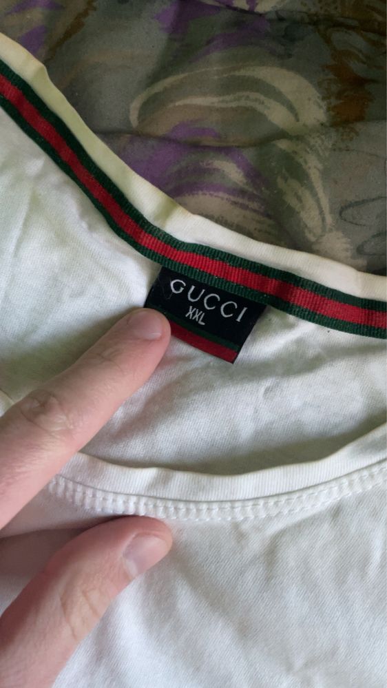 Biala koszulka Gucci