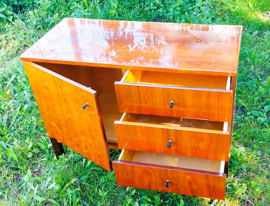 Zestaw meble PRL wysoki połysk