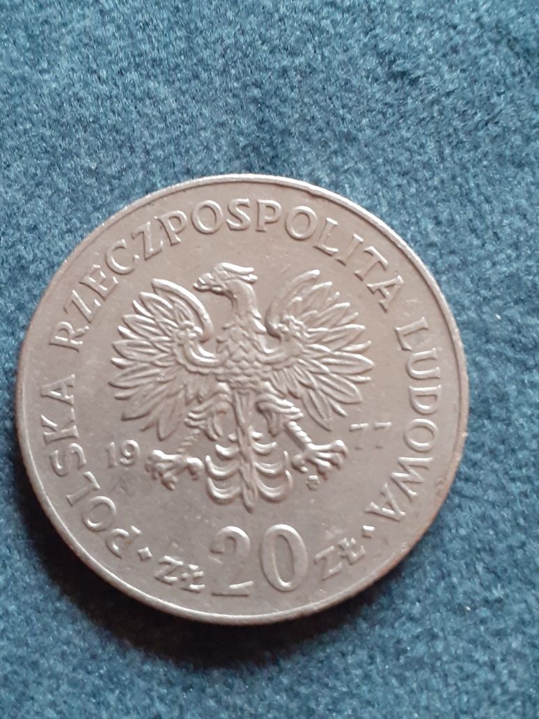 Moneta 20 zł. z 1976/77r. Marceli Nowotko