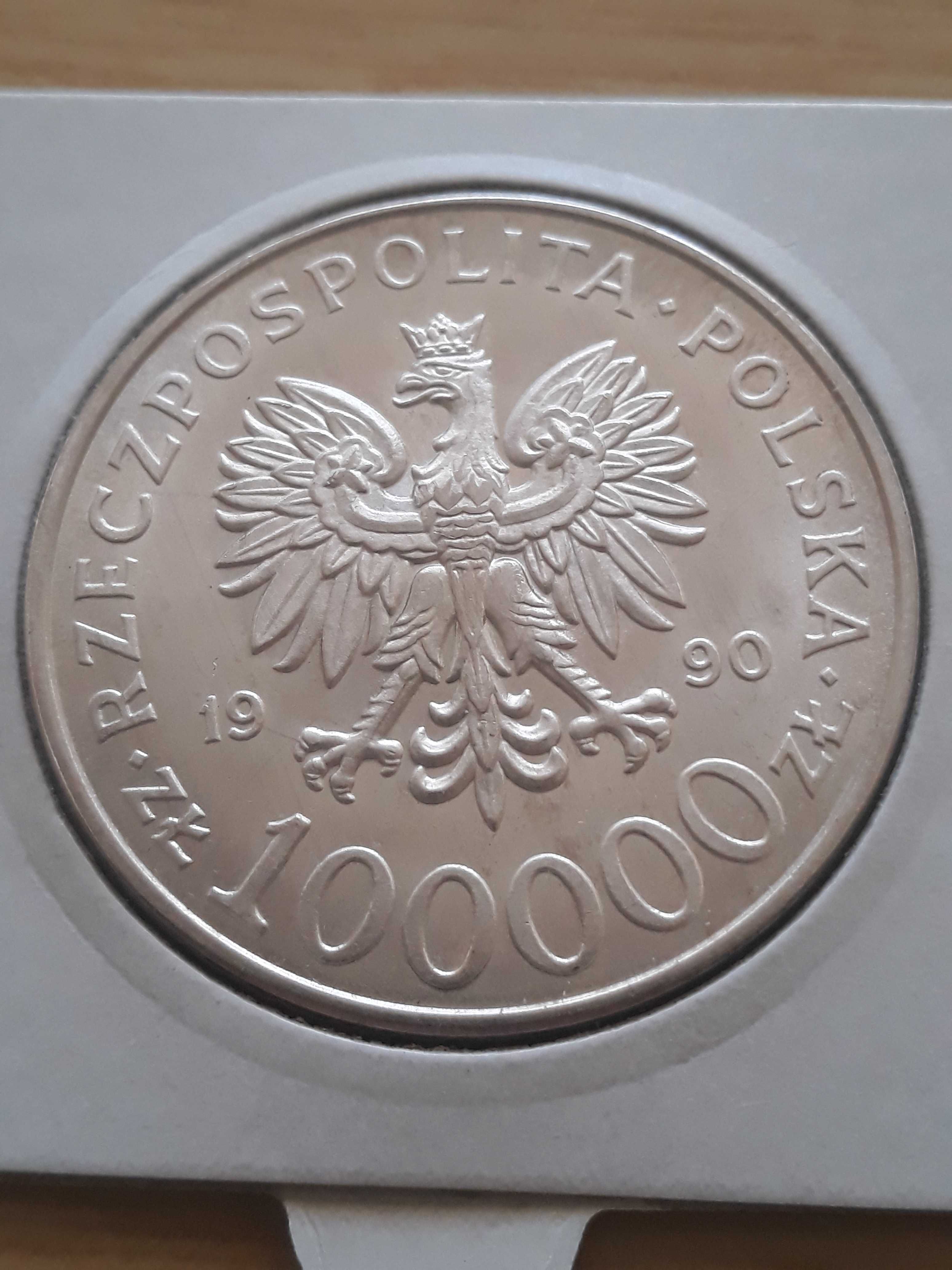 100 000 zł Solidarność 1990 r. nr 3 - TYP A - mennicza