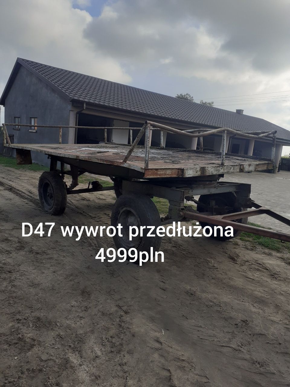 Przyczepa wywrotka d47/d732 jeden tlok krone 9 ton autosan hl 6011