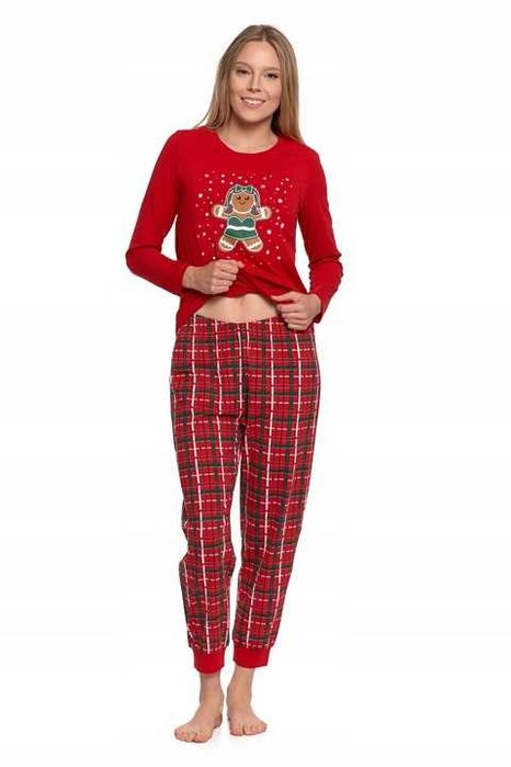 Damska Piżama Świąteczna MORAJ czerwona rozmiar L