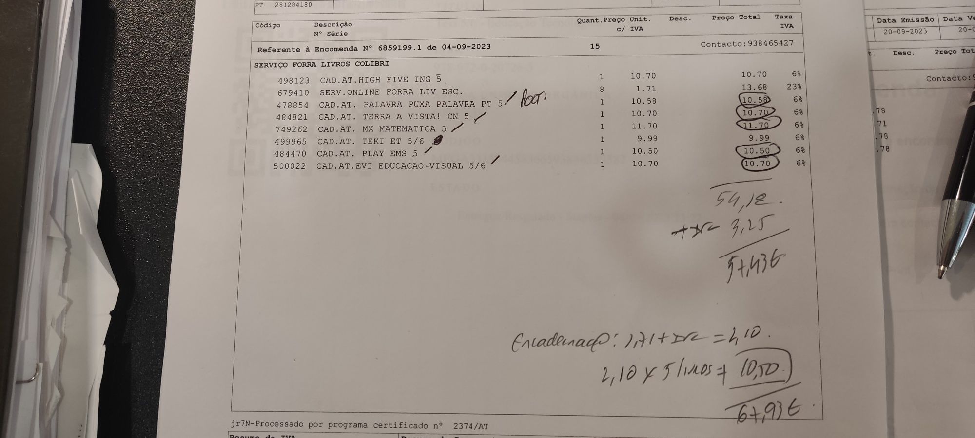 Cadernos fichad 5 ano NOVOS e encadernados