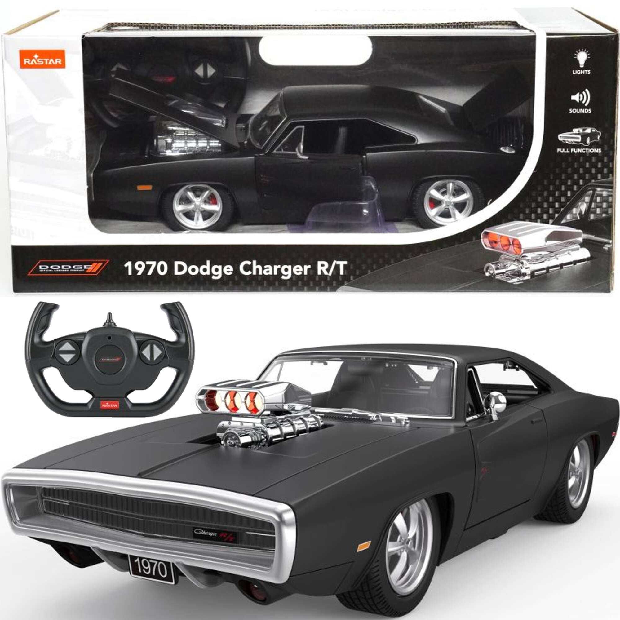 RASTAR DODGE CHARGER R/T czarny Skala 1:16 Zdalnie sterowane AUTO