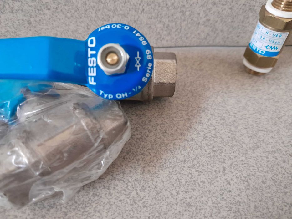 Zawór kulowy mosiężny QH-1/4 (9541) Zawór zwrotny H-1/4-B | FESTO 3624