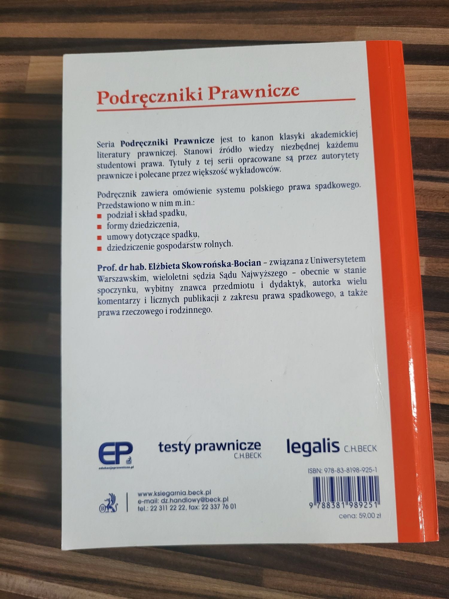 Podręcznik do prawa spadkowego C.H.Beck Elżbieta Skowrońska-Bocian