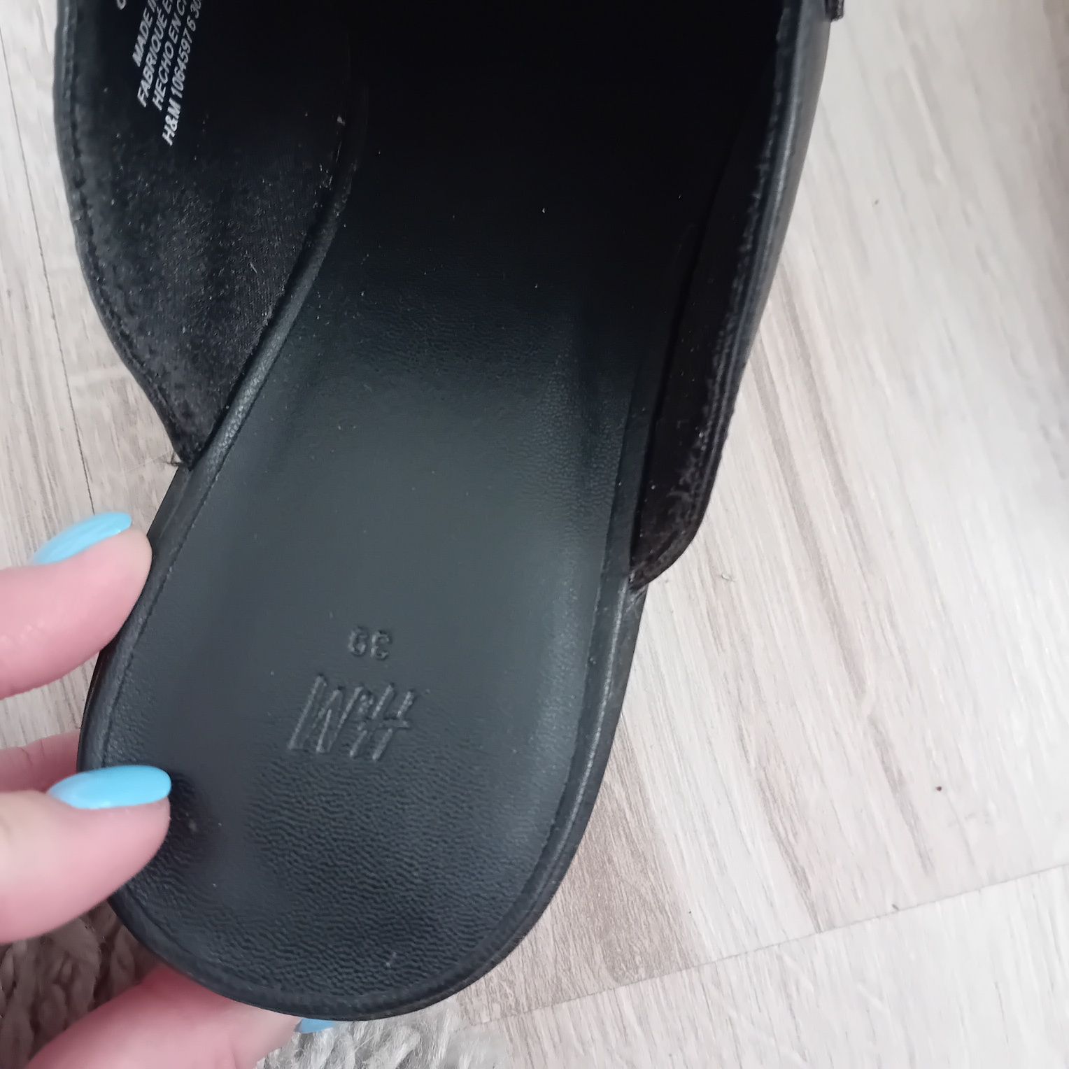 Modne klapki mokasyny H&M 39