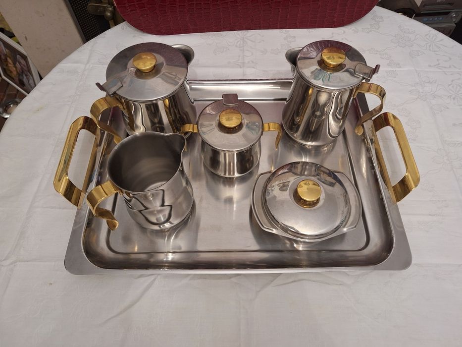 Conjunto inox pequeno almoço