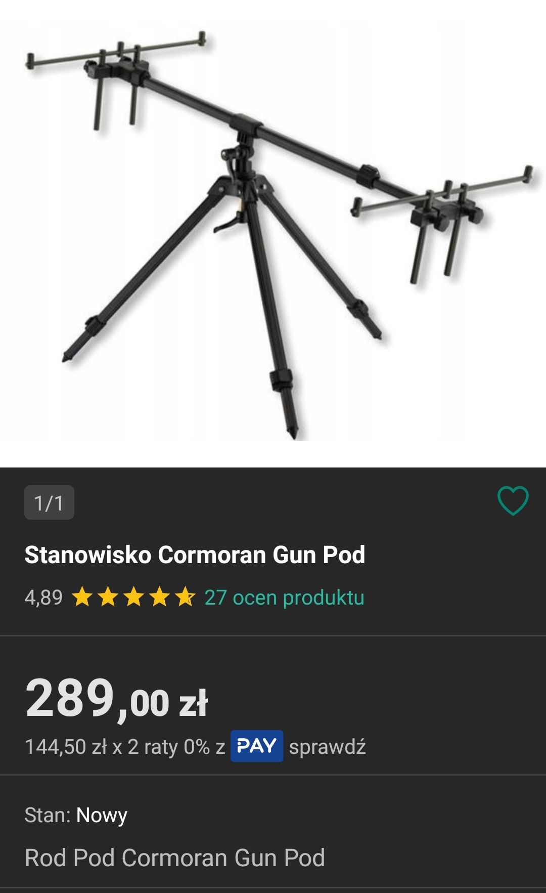 Stanowisko karpiowe Tripod Cormoran Gun Pod