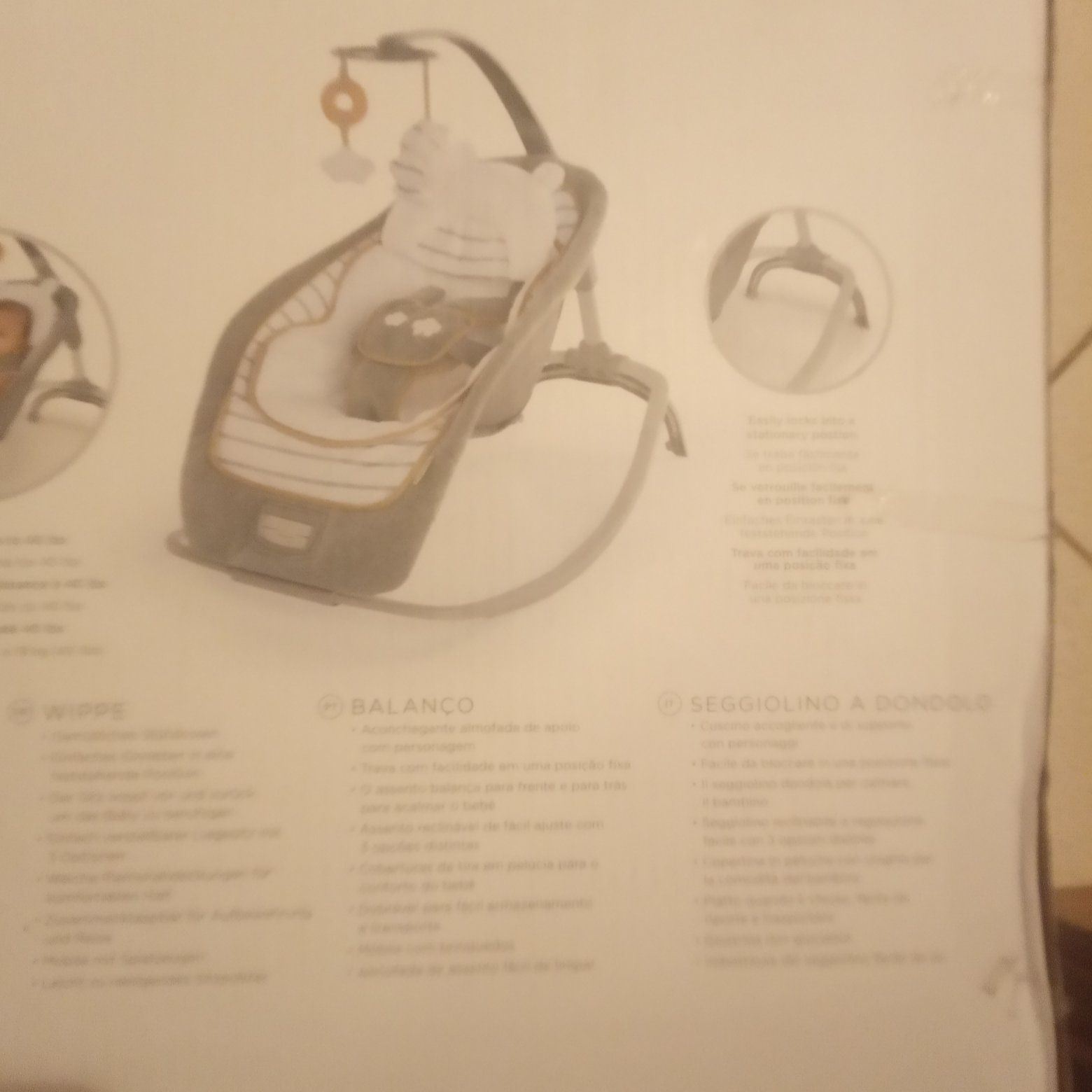 Espreguiçadeira de bebe nova