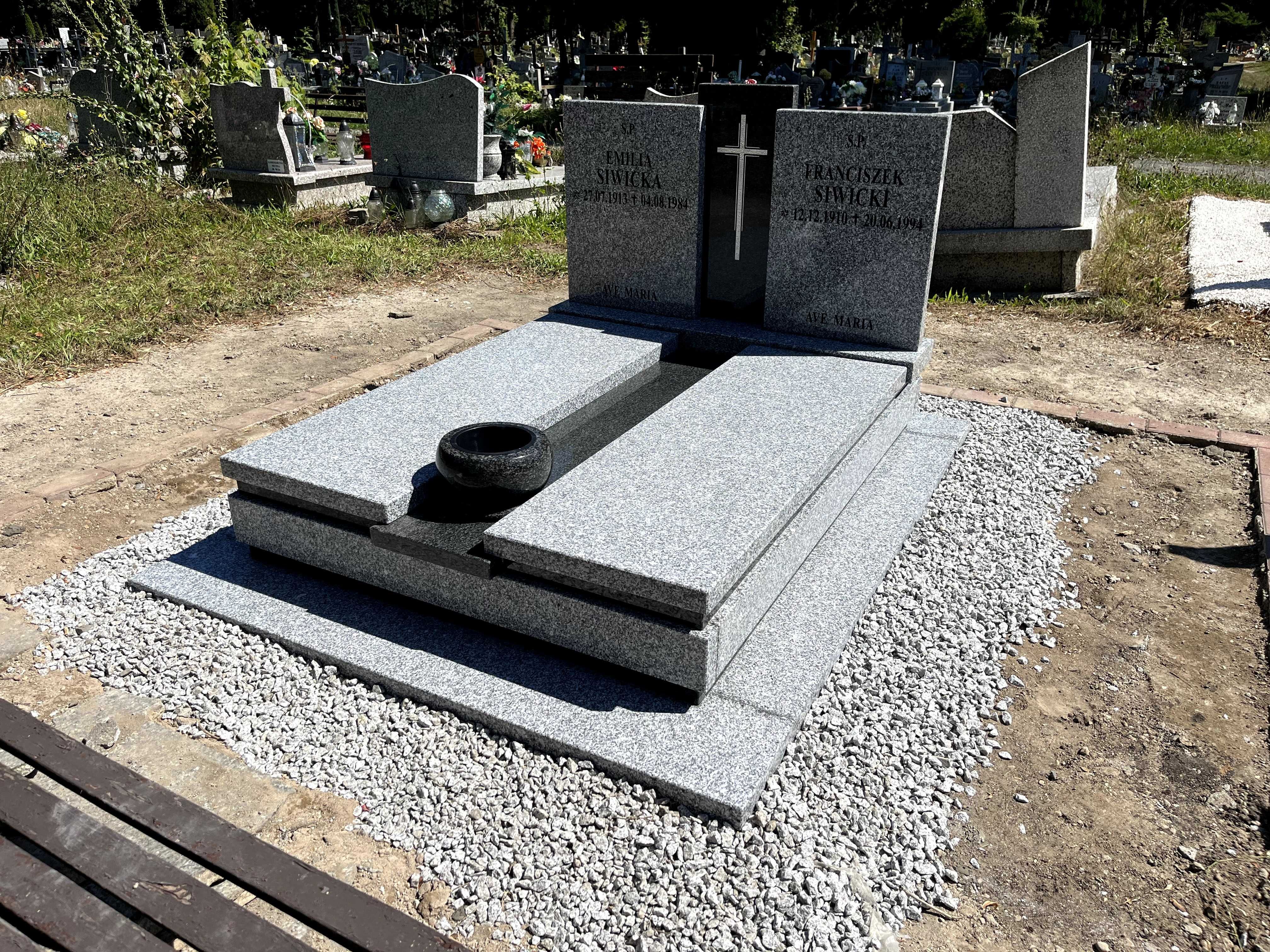 Nagrobek granitowy podwójny BRYŁA