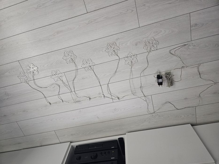 Kurtyna świetlna na okno swiateczna