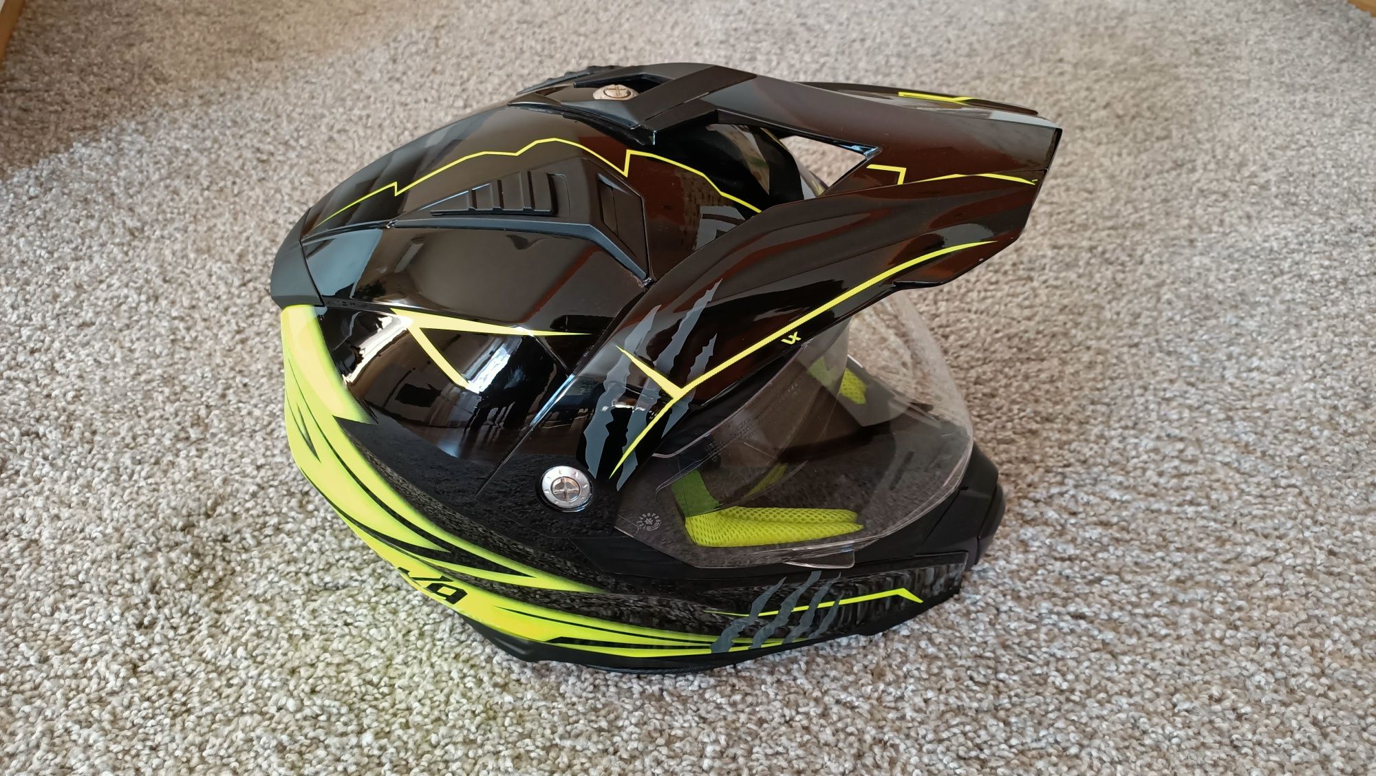 Kask motocyklowy enduro cross z blendą Naxa CO3/N rozm. XL idealny