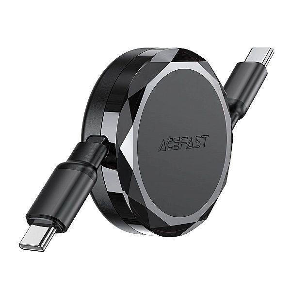 Kabel Acefast C13-03 USB-C - USB-C 60W zwijany - czarny