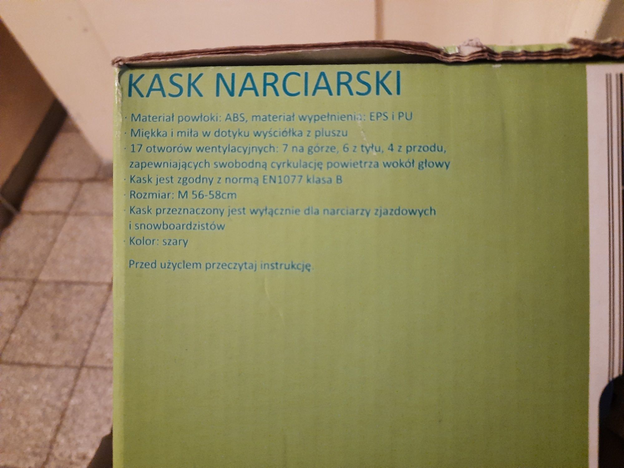 Kask narciarski szary