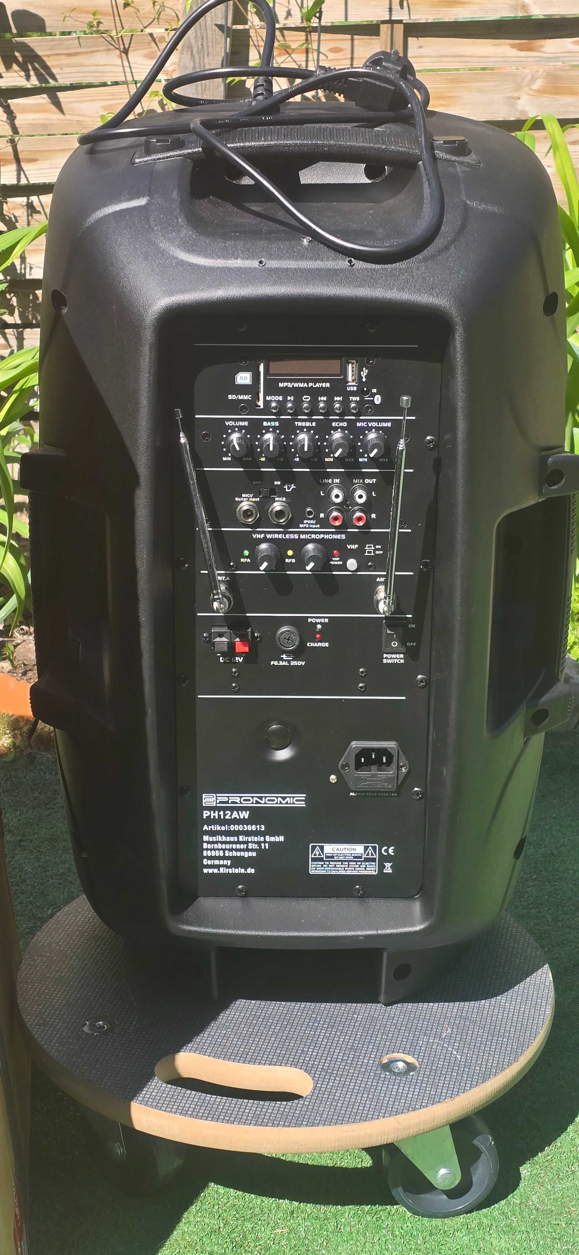 Głośnik aktywny Pronomic PH12AW  MP3/Bluetooth + mikrofony