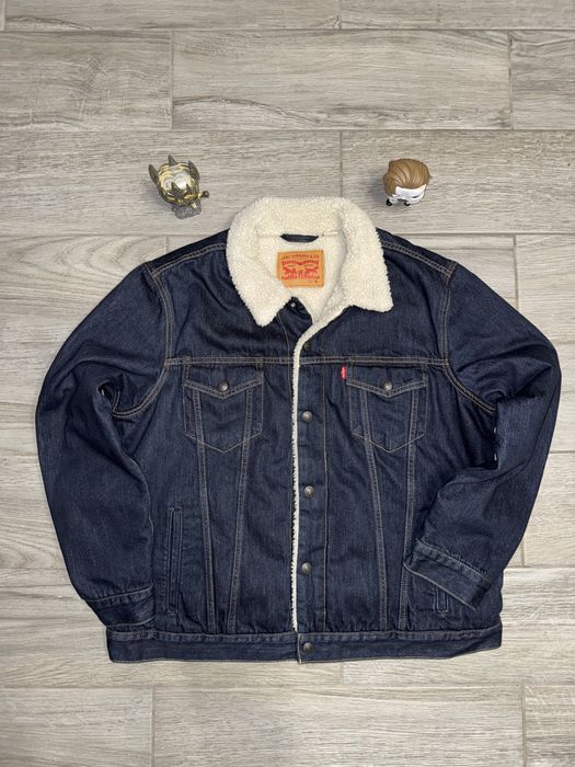 Курточка шерпа Levis джинсовая Xl